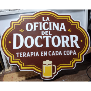 Aviso en Acrilico Tipo Nube